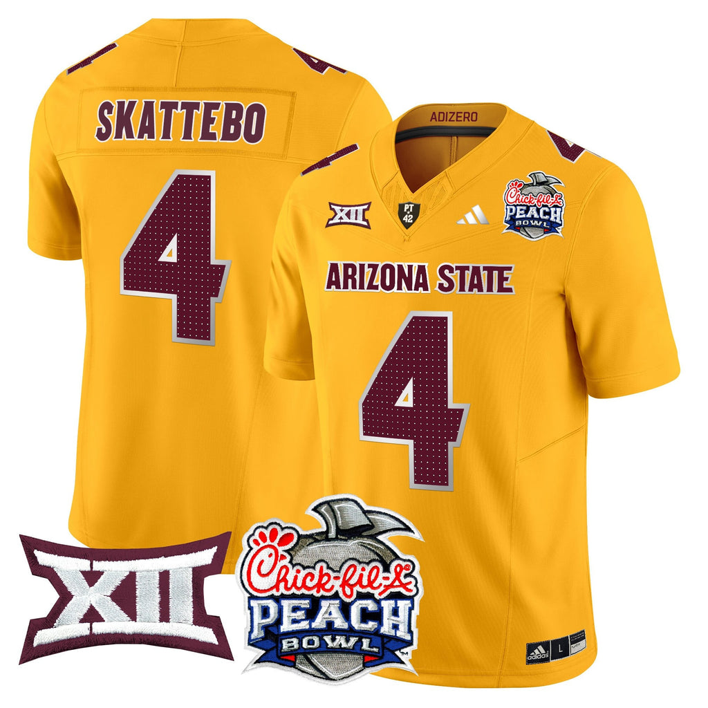 Men's Arizona State Sun Devils 2025 Peach Bowl Vapor Limited Jersey - All Stitched