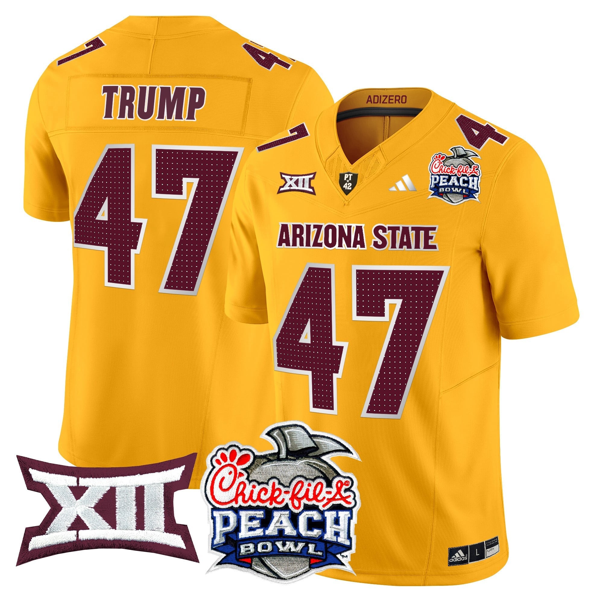 Men's Arizona State Sun Devils 2025 Peach Bowl Vapor Limited Jersey - All Stitched