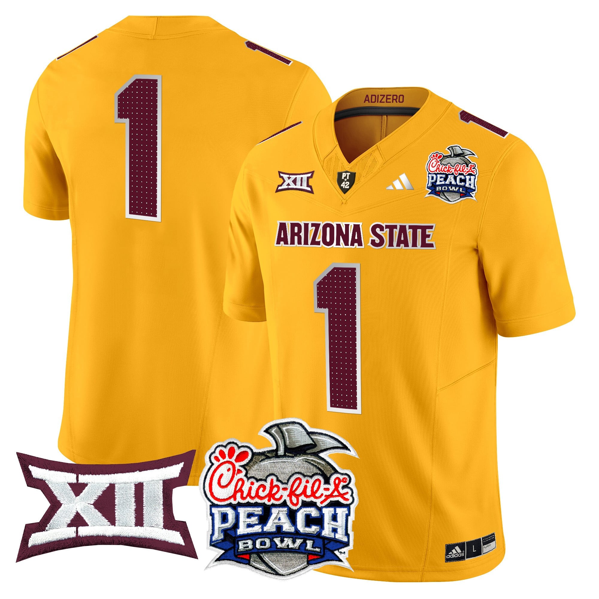 Men's Arizona State Sun Devils 2025 Peach Bowl Vapor Limited Jersey - All Stitched
