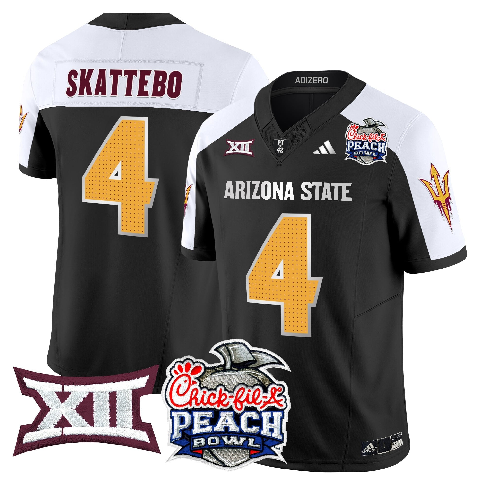 Men's Arizona State Sun Devils 2025 Peach Bowl Vapor Limited Jersey - All Stitched