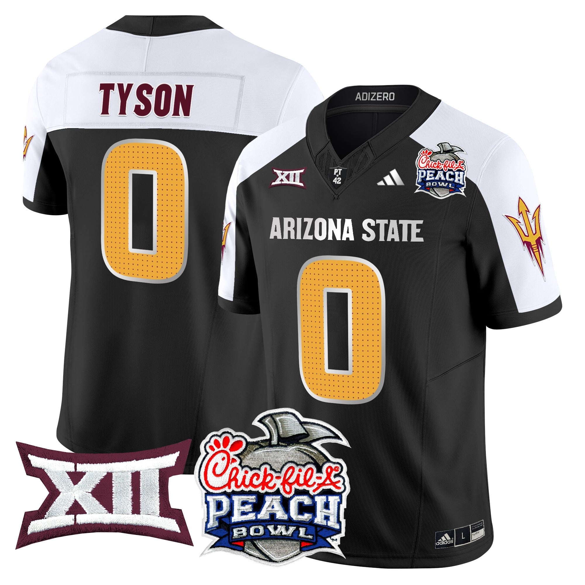Men's Arizona State Sun Devils 2025 Peach Bowl Vapor Limited Jersey - All Stitched