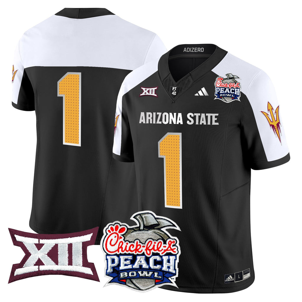 Men's Arizona State Sun Devils 2025 Peach Bowl Vapor Limited Jersey - All Stitched