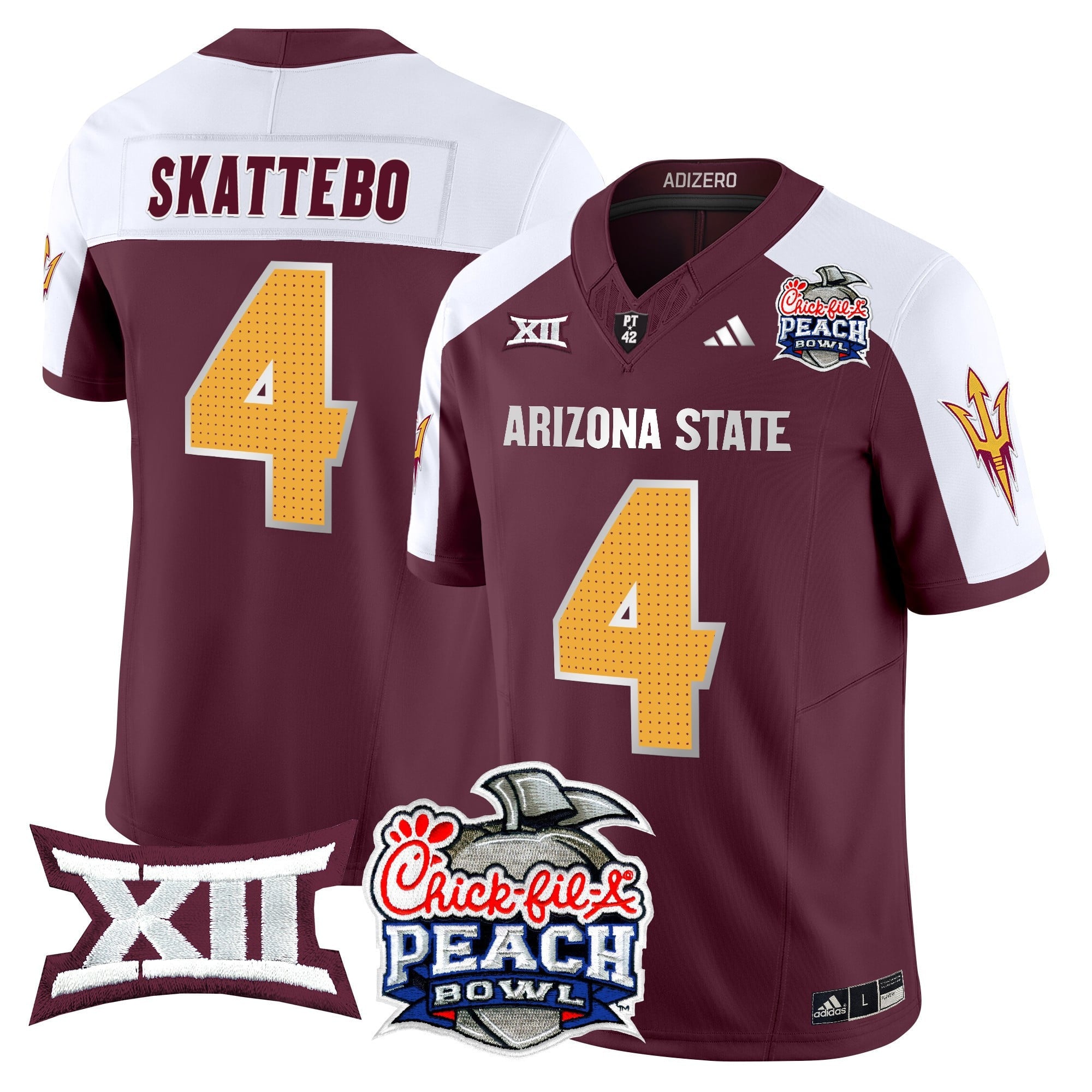 Men's Arizona State Sun Devils 2025 Peach Bowl Vapor Limited Jersey - All Stitched