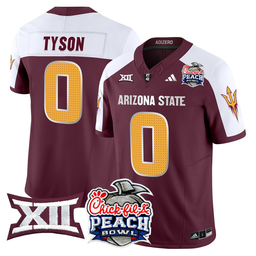 Men's Arizona State Sun Devils 2025 Peach Bowl Vapor Limited Jersey - All Stitched
