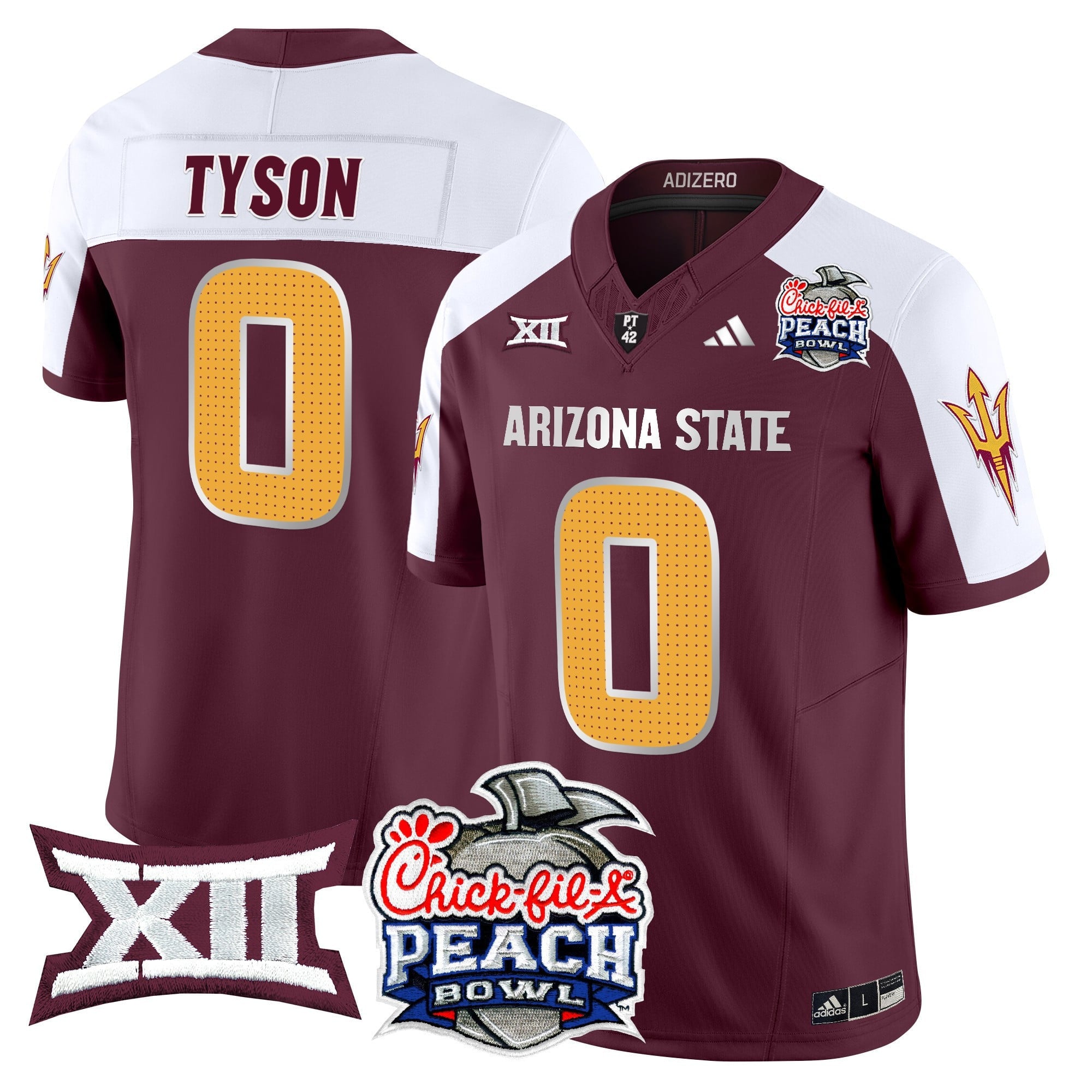 Men's Arizona State Sun Devils 2025 Peach Bowl Vapor Limited Jersey - All Stitched