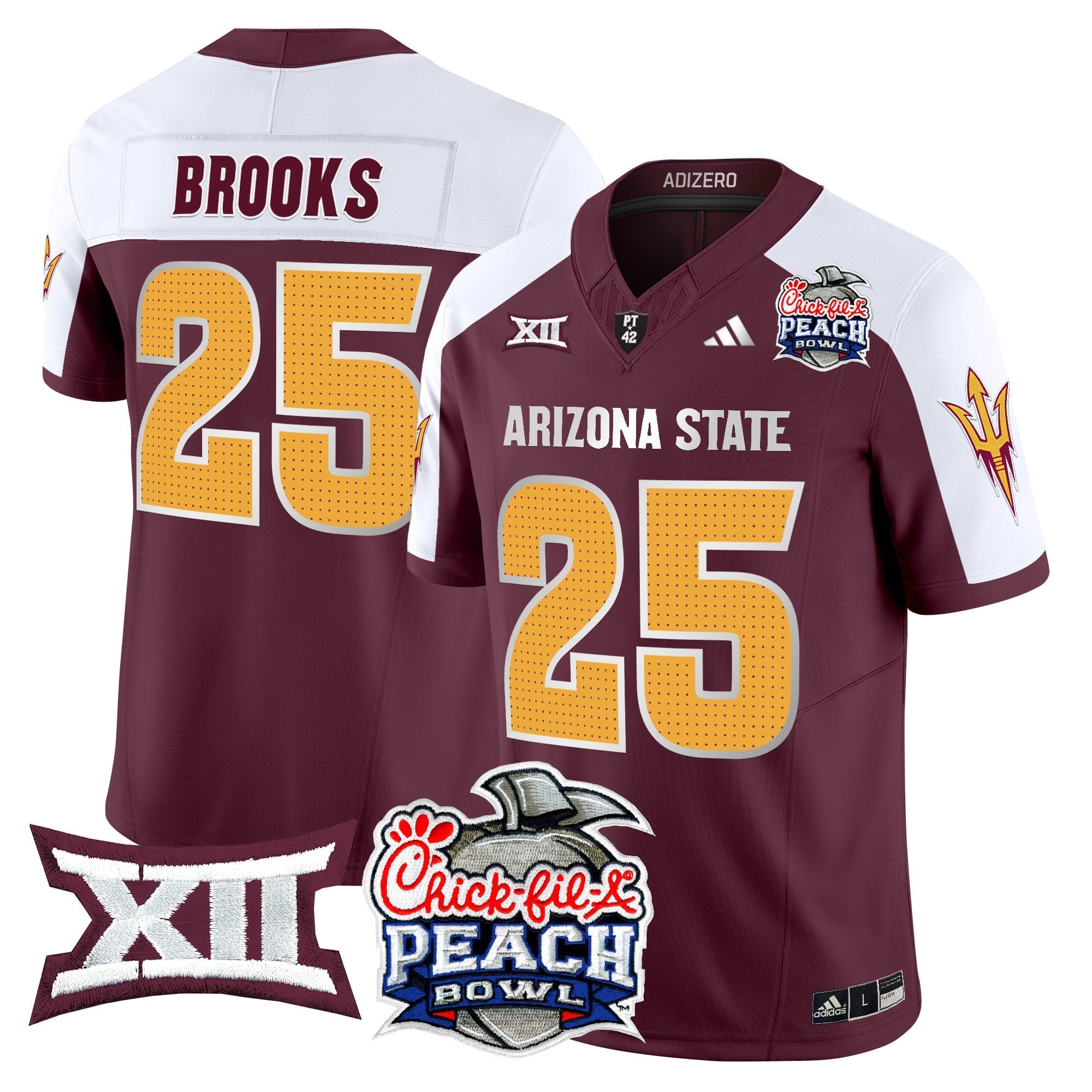Men's Arizona State Sun Devils 2025 Peach Bowl Vapor Limited Jersey - All Stitched