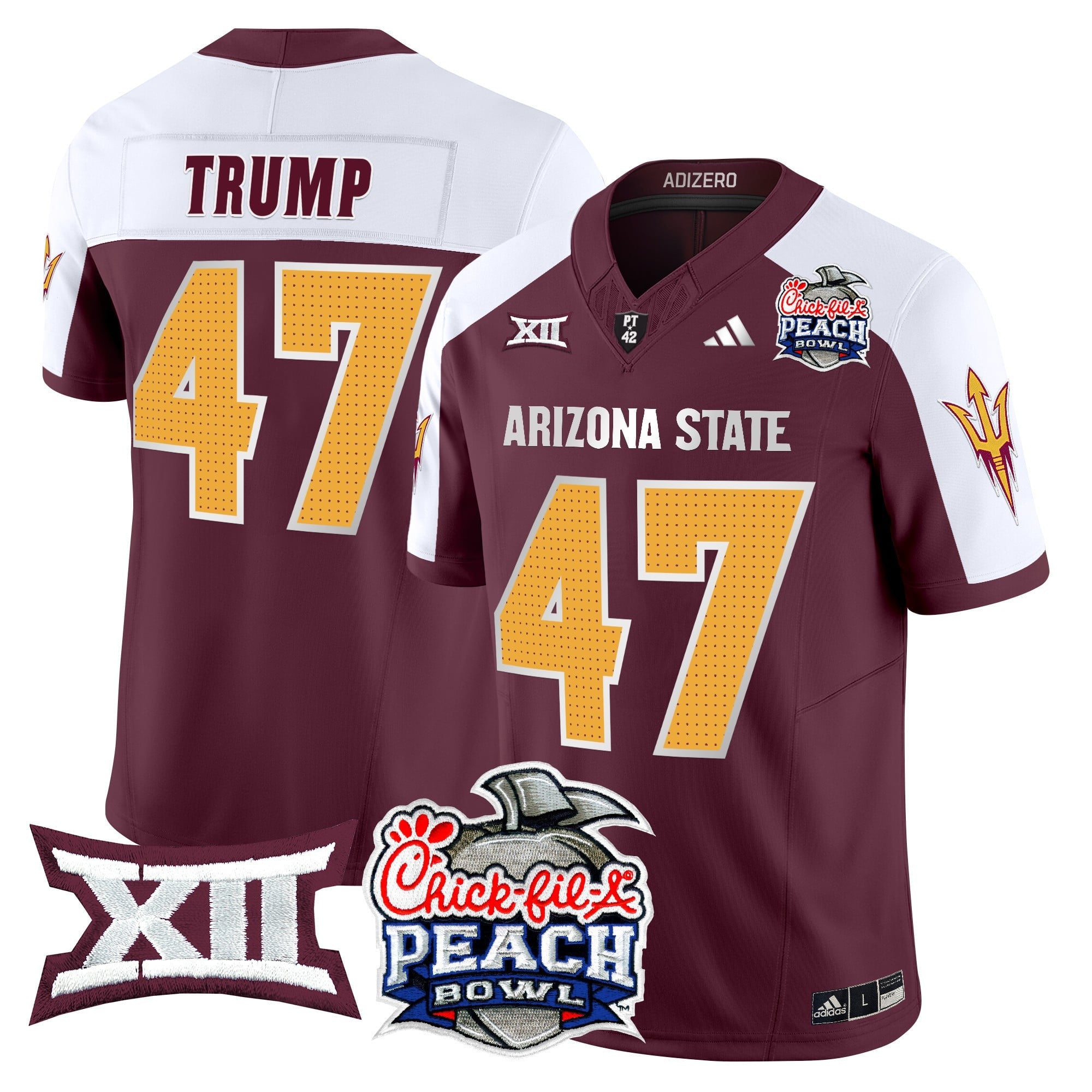 Men's Arizona State Sun Devils 2025 Peach Bowl Vapor Limited Jersey - All Stitched