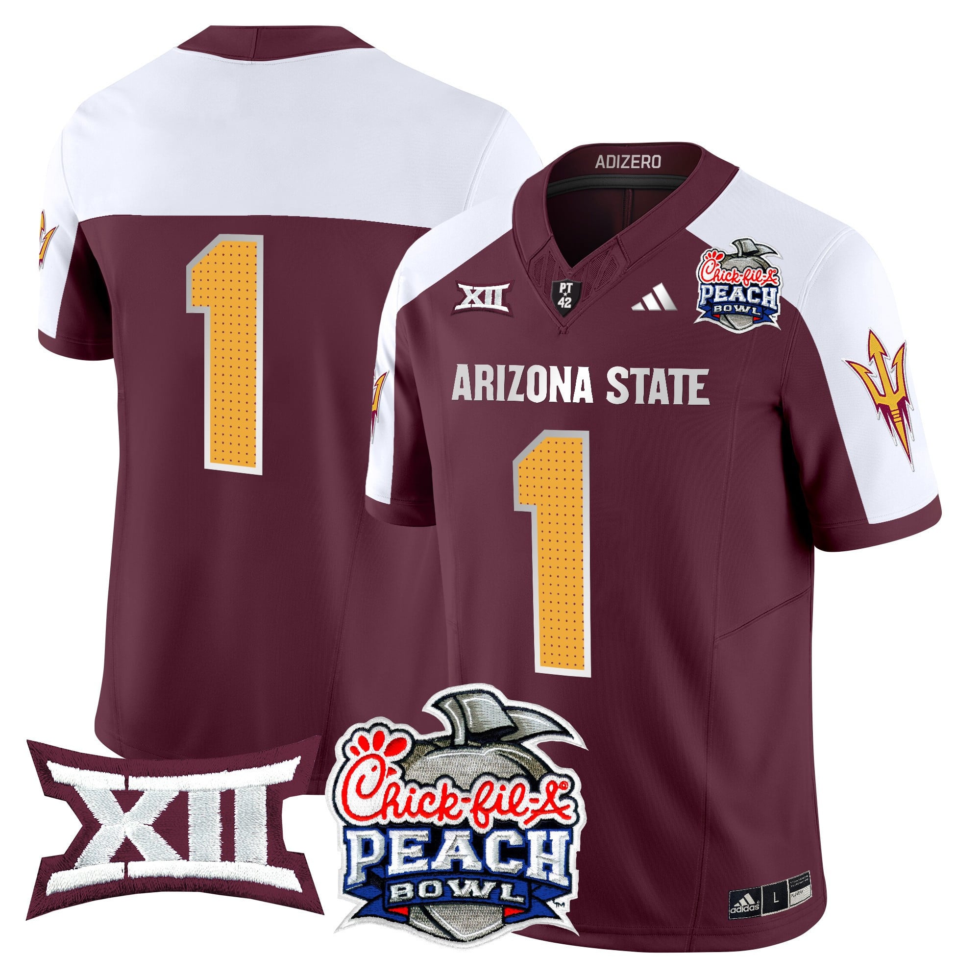 Men's Arizona State Sun Devils 2025 Peach Bowl Vapor Limited Jersey - All Stitched