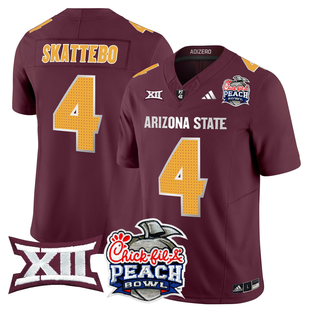 Men's Arizona State Sun Devils 2025 Peach Bowl Vapor Limited Jersey - All Stitched