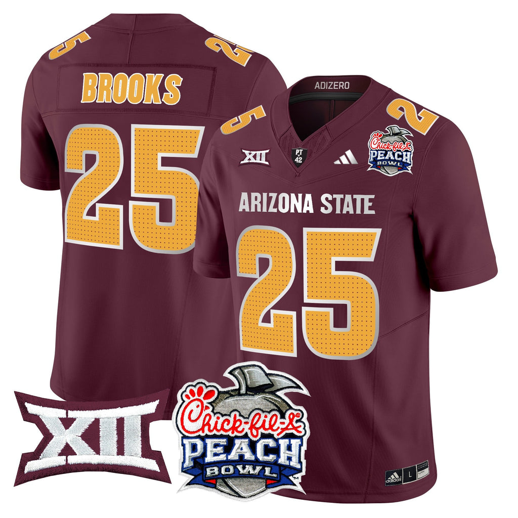 Men's Arizona State Sun Devils 2025 Peach Bowl Vapor Limited Jersey - All Stitched