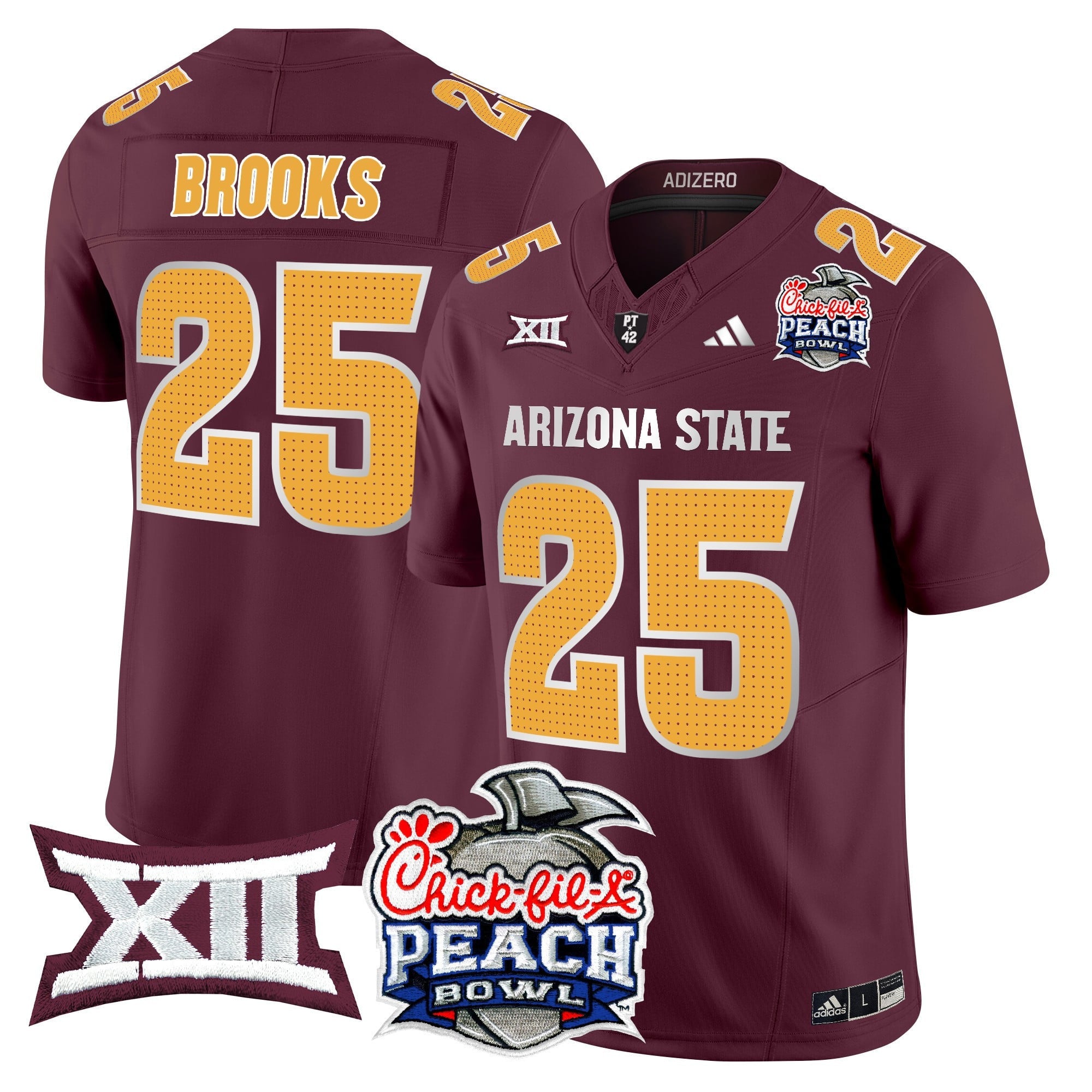 Men's Arizona State Sun Devils 2025 Peach Bowl Vapor Limited Jersey - All Stitched