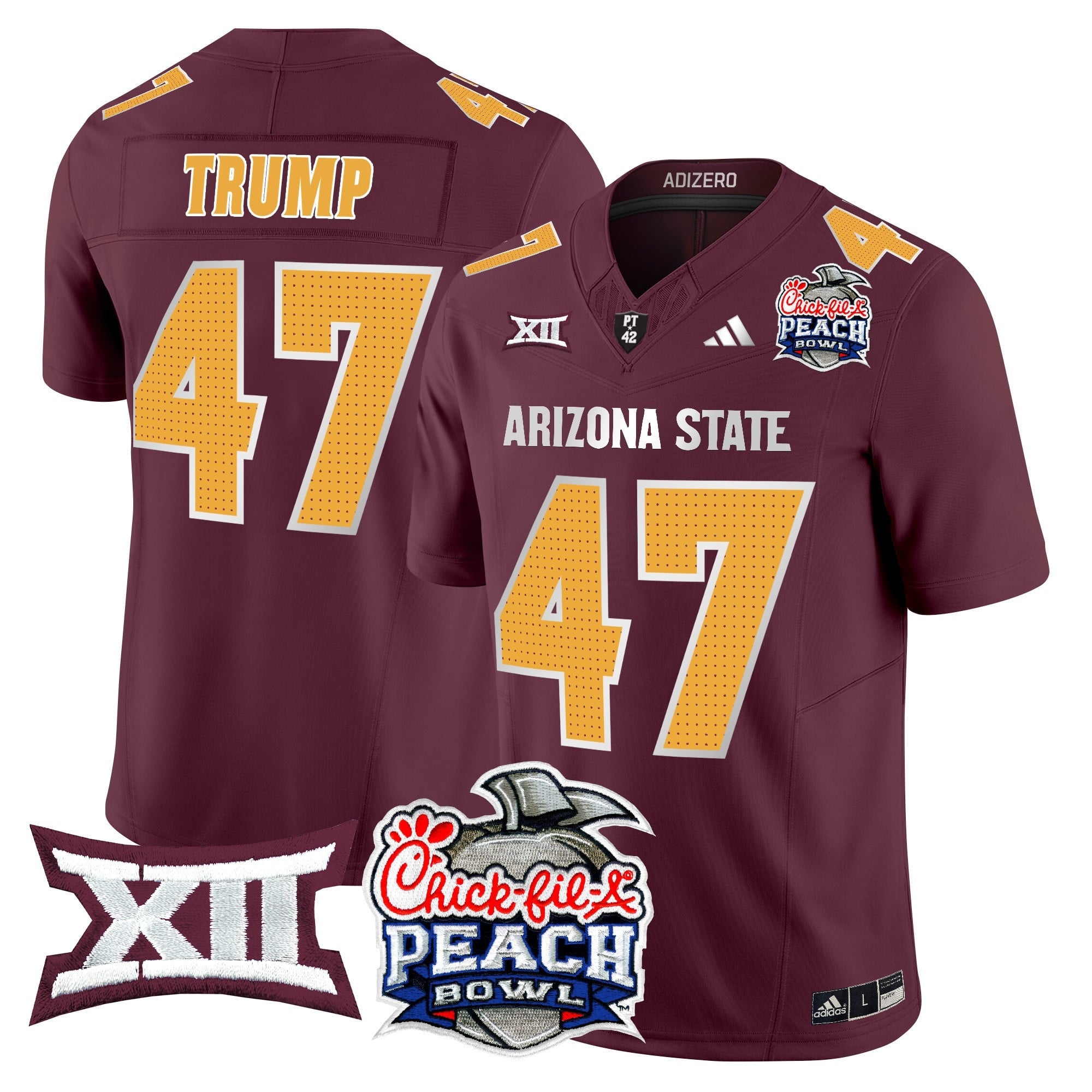 Men's Arizona State Sun Devils 2025 Peach Bowl Vapor Limited Jersey - All Stitched