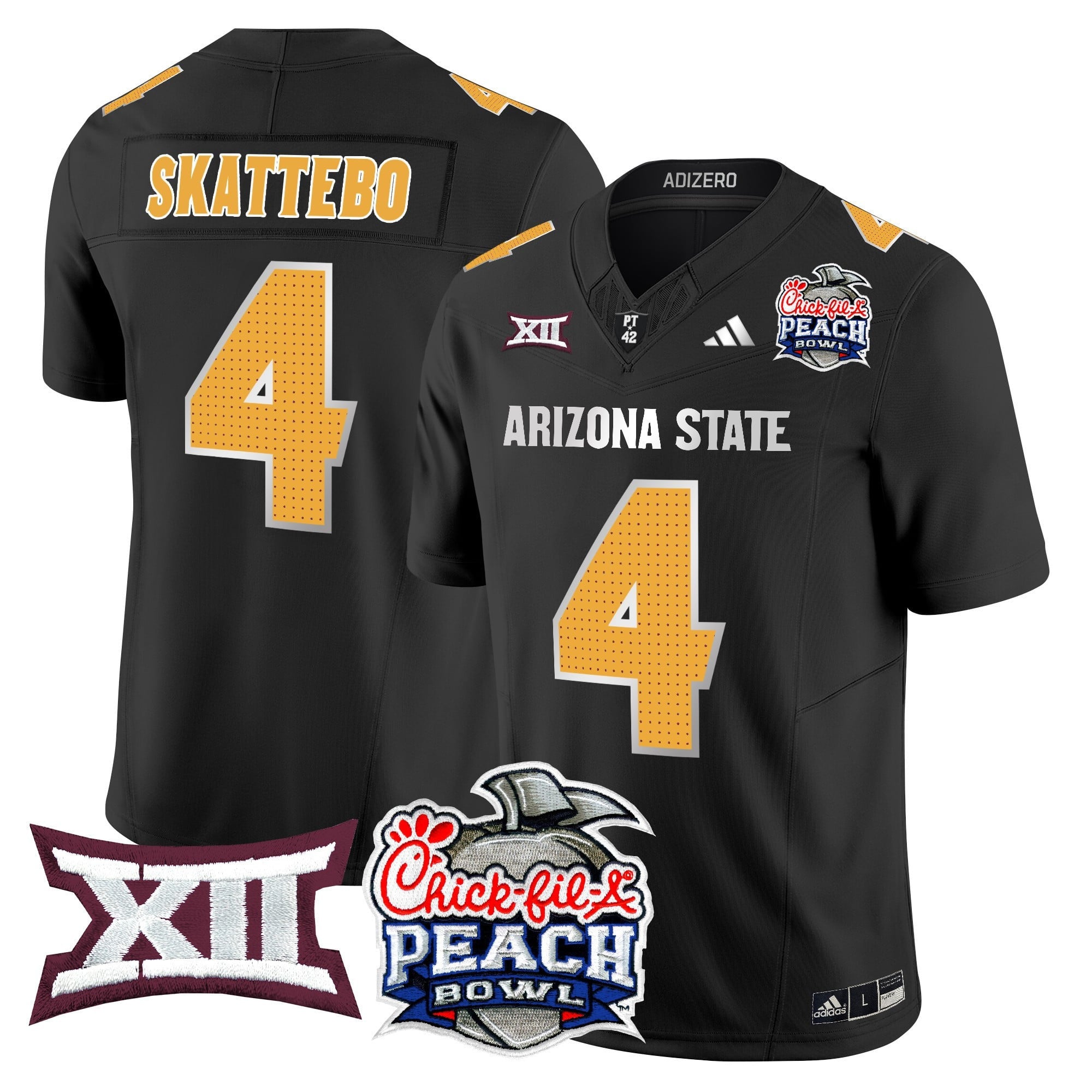 Men's Arizona State Sun Devils 2025 Peach Bowl Vapor Limited Jersey - All Stitched