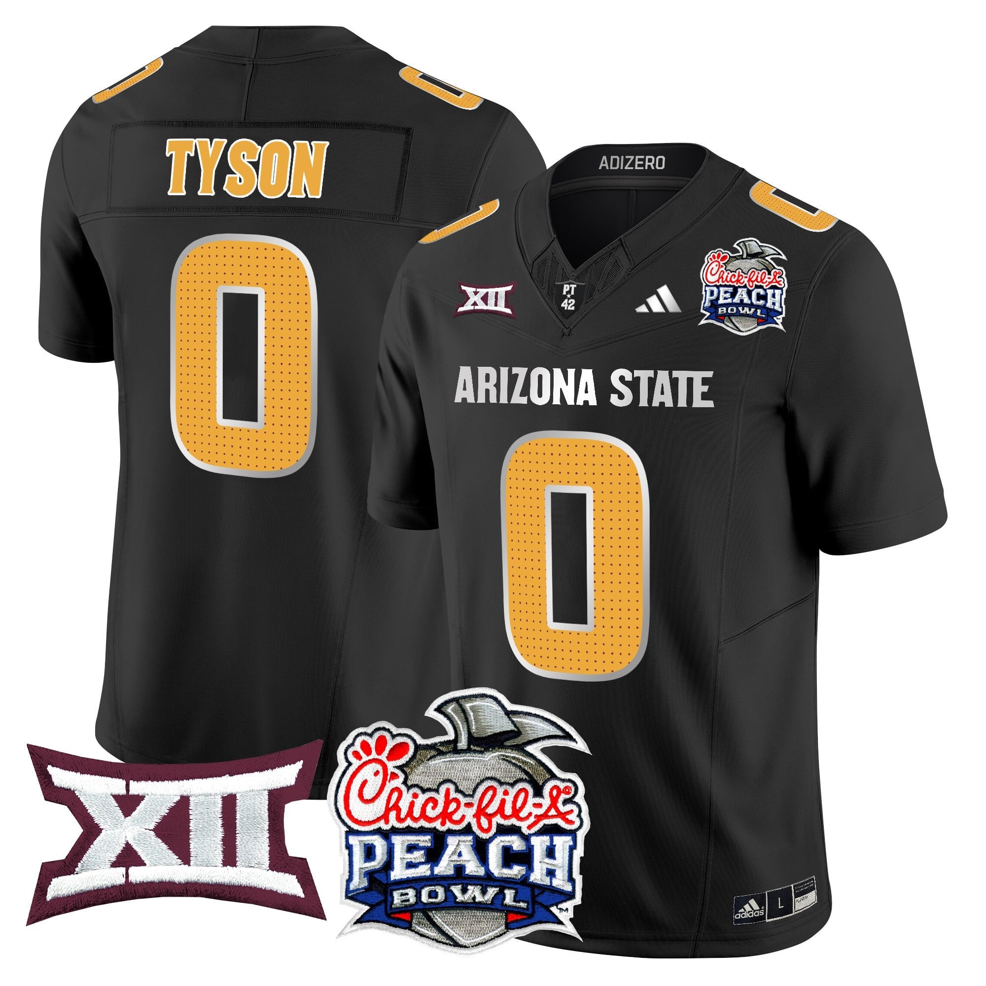 Men's Arizona State Sun Devils 2025 Peach Bowl Vapor Limited Jersey - All Stitched