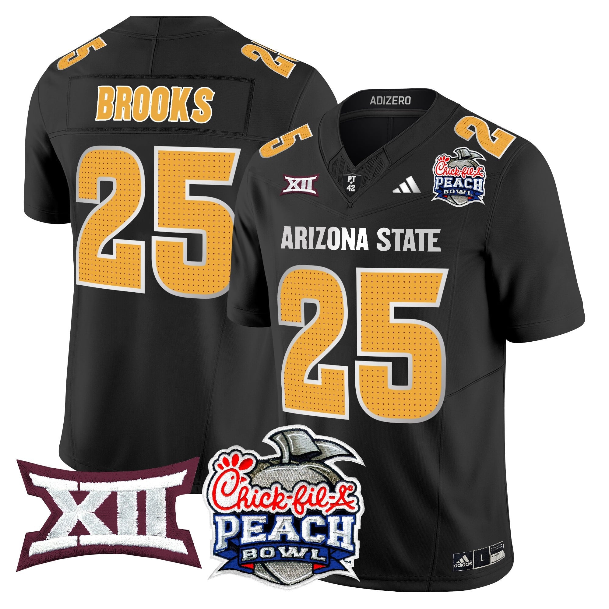 Men's Arizona State Sun Devils 2025 Peach Bowl Vapor Limited Jersey - All Stitched