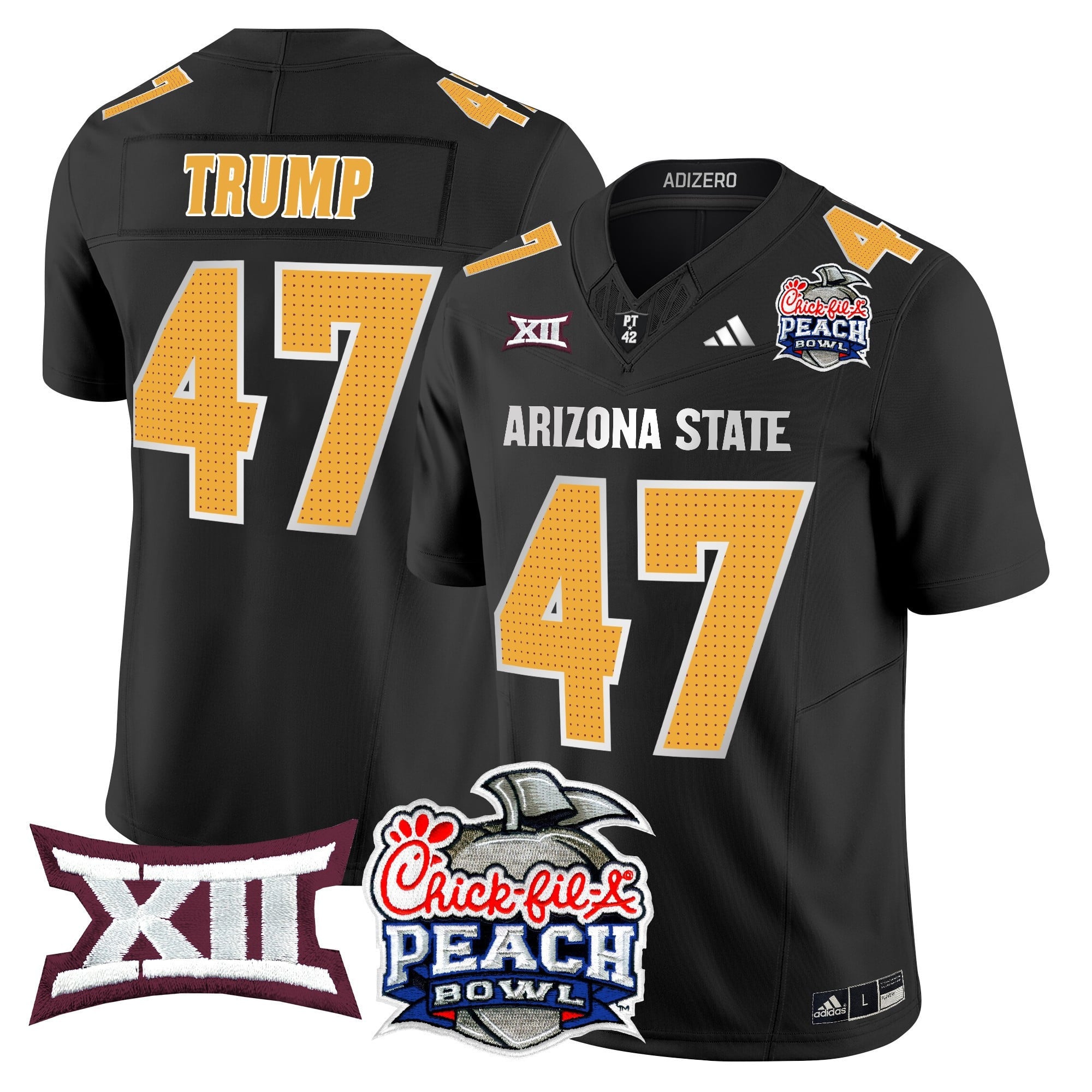 Men's Arizona State Sun Devils 2025 Peach Bowl Vapor Limited Jersey - All Stitched