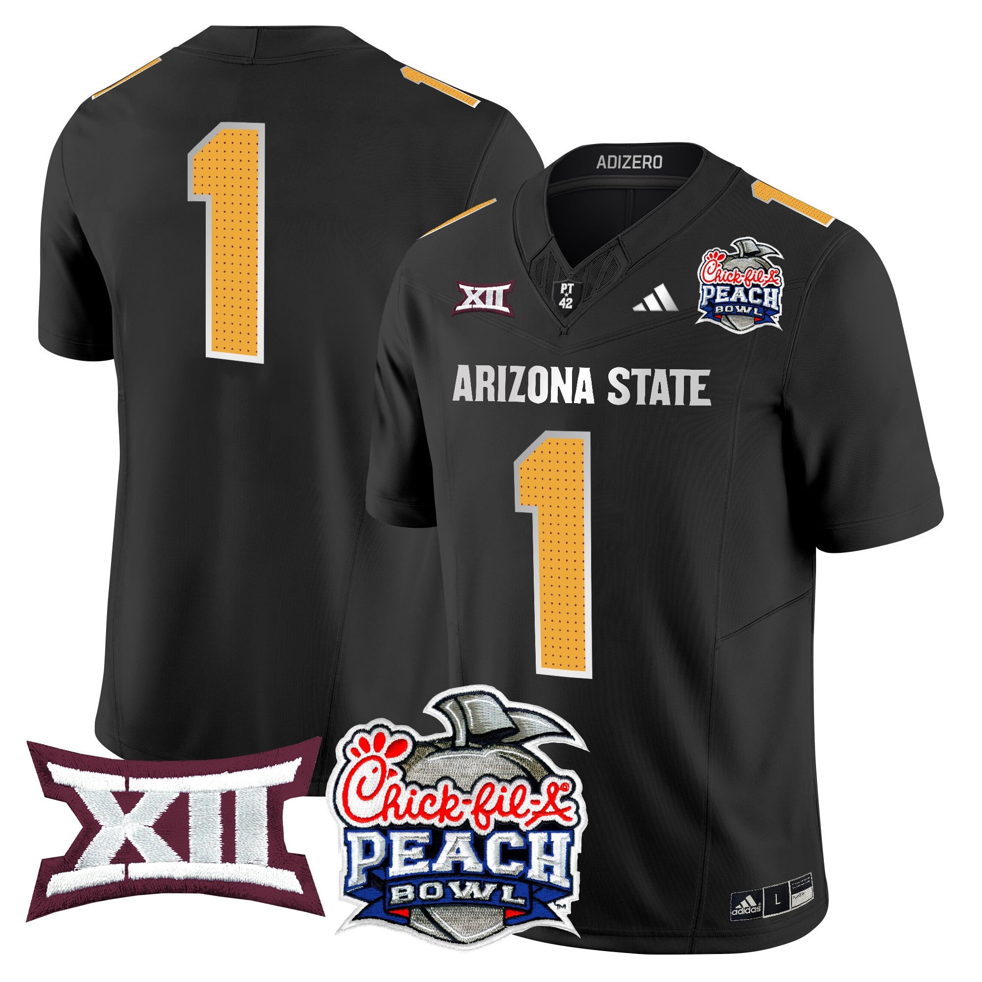 Men's Arizona State Sun Devils 2025 Peach Bowl Vapor Limited Jersey - All Stitched