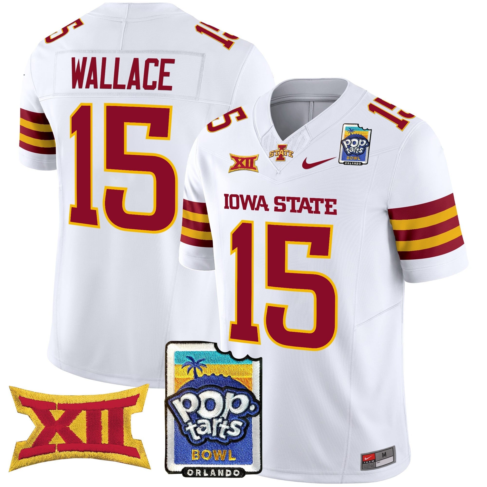 Men's Iowa State Cyclones 2025 PopTarts Bowl Patch Vapor Limited Jersey - All Stitched