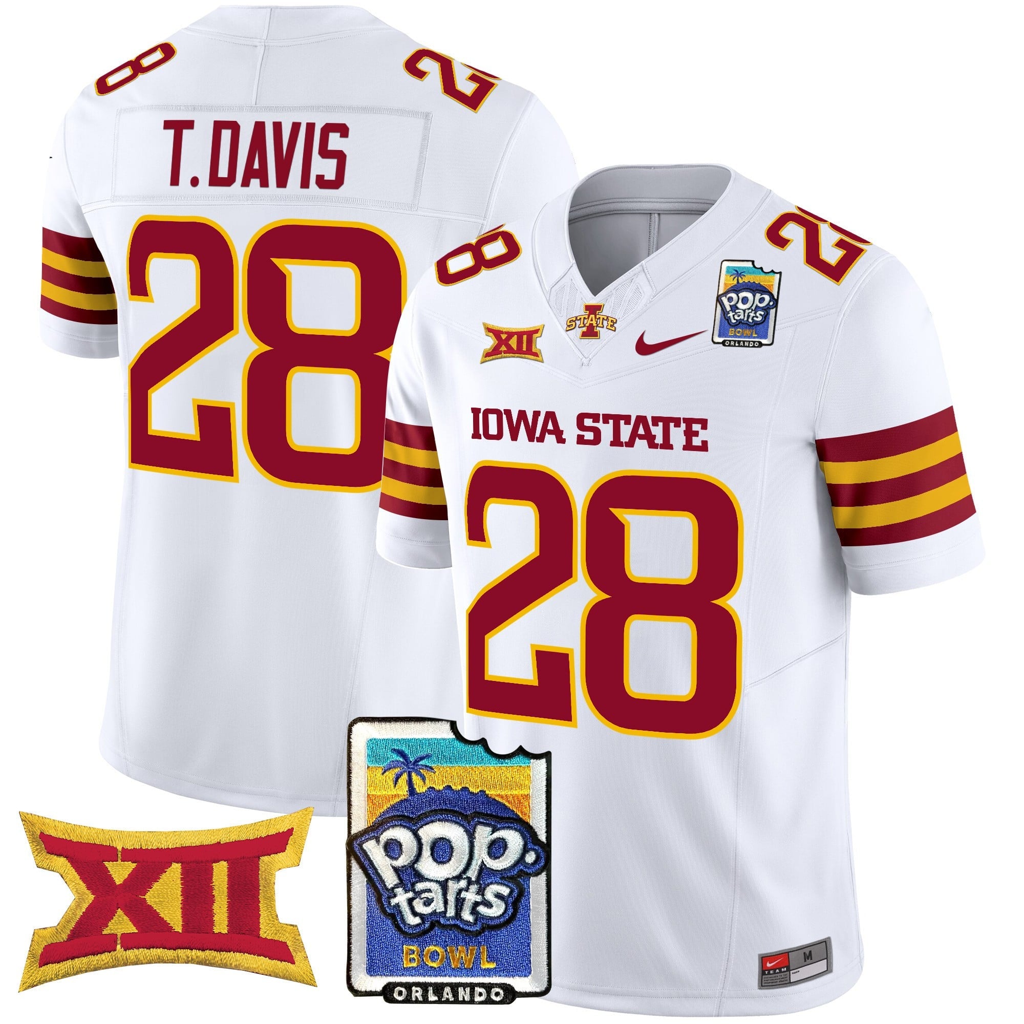 Men's Iowa State Cyclones 2025 PopTarts Bowl Patch Vapor Limited Jersey - All Stitched