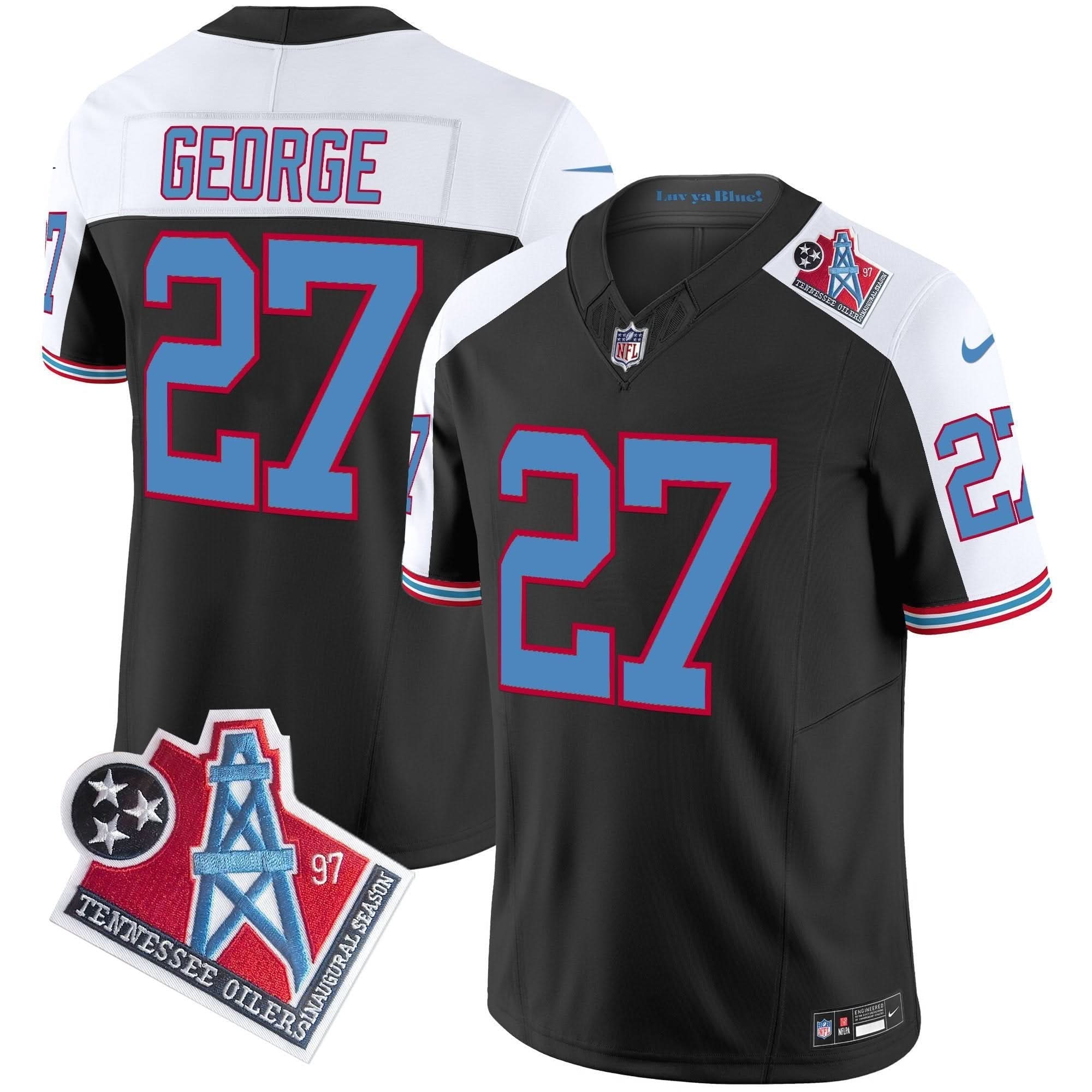 Titans 1997 Throwback Vapor Limited Jersey - All Stitched